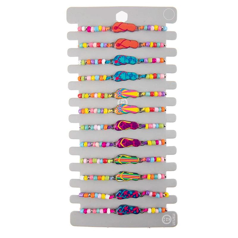 12pcs Enamel Candy Flower Animal Charms Bracelet Set