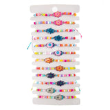12pcs Enamel Candy Flower Animal Charms Bracelet Set