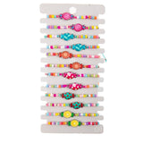 12pcs Enamel Candy Flower Animal Charms Bracelet Set