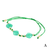 Colorful Four-leaf Clover Bracelet Women Natural Stone Beads Jewelry