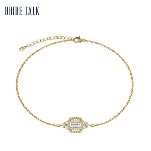 CZ Crystal Chain Bracelet Women's Jewelry Gift