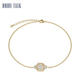 CZ Crystal Chain Bracelet Women's Jewelry Gift