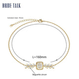 CZ Crystal Chain Bracelet Women's Jewelry Gift