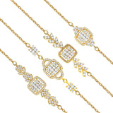 CZ Crystal Chain Bracelet Women's Jewelry Gift