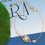 CZ Crystal Chain Bracelet Women's Jewelry Gift