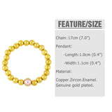 Evil Eye Bracelet Copper Zircon Enamel Bracelets For Women Girl Jewelry Gift