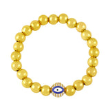 Evil Eye Bracelet Copper Zircon Enamel Bracelets For Women Girl Jewelry Gift