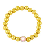 Evil Eye Bracelet Copper Zircon Enamel Bracelets For Women Girl Jewelry Gift