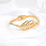 Women's Stainless Steel Crystal Cuff Bracelet