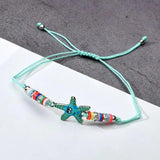 Bohemian Clay Slice Bracelet Set with Enamel Charms - Summer Beach Kids Jewelry