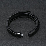 Stainless Steel Leather Bracelet Infinity Logo Men's Jewelry Gift