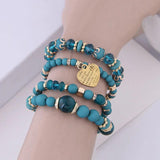 Boho Beaded Heart Multilayer Bracelet for Women