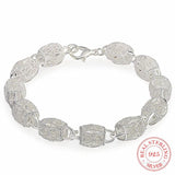 925 Stamp Silver Ball Charm Bracelets Chains for Women