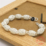 925 Stamp Silver Ball Charm Bracelets Chains for Women