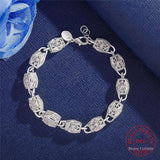 925 Stamp Silver Ball Charm Bracelets Chains for Women