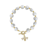 Baroque Pearl Bee Inlay Bracelet - Birthday Gift for Her