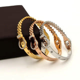 Classic Drill Bangle Titanium Steel Jewelry Gothic Girls Bangles
