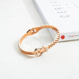 Classic Drill Bangle Titanium Steel Jewelry Gothic Girls Bangles