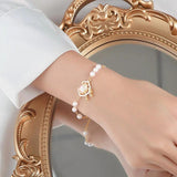 Opal Bell Lock Bracelet Vintage Jewelry