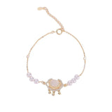 Opal Bell Lock Bracelet Vintage Jewelry
