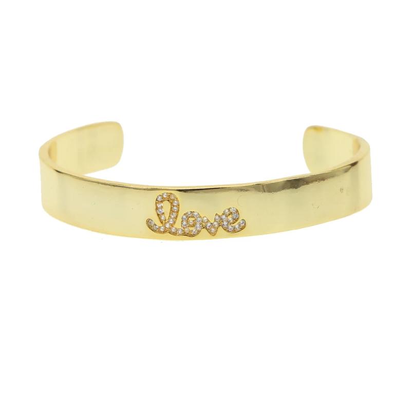 Smooth Filled Band Open Cuff Bangle Bracelet for Women