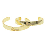 Smooth Filled Band Open Cuff Bangle Bracelet for Women