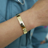 Smooth Filled Band Open Cuff Bangle Bracelet for Women