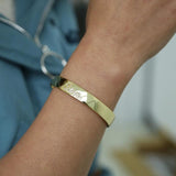 Smooth Filled Band Open Cuff Bangle Bracelet for Women