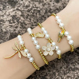 Dragonfly Bracelet Enamel Flower Bracelet Women Accessories