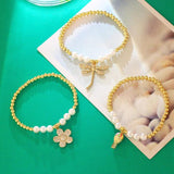 Dragonfly Bracelet Enamel Flower Bracelet Women Accessories