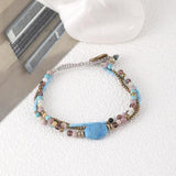 Bohemian Ethnic Style Natural Stone Bracelet Bangle