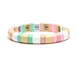 Crystal Sparkling Stretch Bracelet Love Letter Multicolor Jewelry