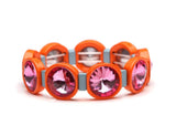Crystal Sparkling Stretch Bracelet Love Letter Multicolor Jewelry
