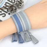 Cotton Embroidery Tassel Bracelet for Women