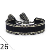 Cotton Embroidery Tassel Bracelet for Women