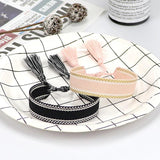 Cotton Embroidery Tassel Bracelet for Women