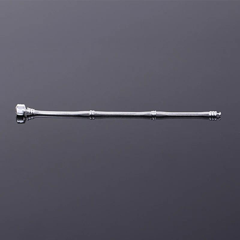 Women DIY Beads Charms Bracelet Bangle Tibetan Silver Snake Chain HB005