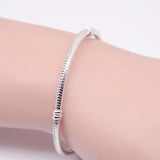 Women DIY Beads Charms Bracelet Bangle Tibetan Silver Snake Chain HB005