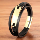 Brown Leather Men Bracelet Vintage Braided Jewelry