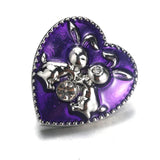 10pcs Easter Crystal Heart 18mm Snap Buttons for Snap Button Bracelet Bangle