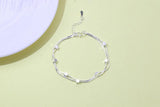 Tibetan Silver Chain Bracelet with Stars Beads Charm