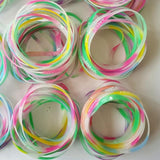 50PC Kids Silicone Bracelet Assorted Night Glowing Wristband Family Party Gift