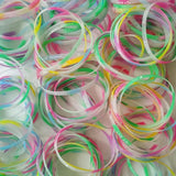 50PC Kids Silicone Bracelet Assorted Night Glowing Wristband Family Party Gift