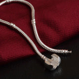 Tibetan Silver 3mm Basic Snake Chain DIY Pan Beads Charms Bracelets