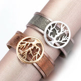 Boho Tree Of Life Leather Bracelet Women Bohemian Wrap Wide Jewelry