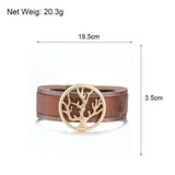 Boho Tree Of Life Leather Bracelet Women Bohemian Wrap Wide Jewelry