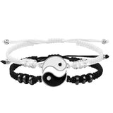 ZG Couple Yin Yang Adjustable Cord Bracelet for Bff