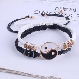ZG Couple Yin Yang Adjustable Cord Bracelet for Bff