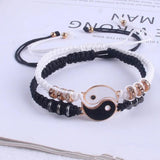 ZG Couple Yin Yang Adjustable Cord Bracelet for Bff