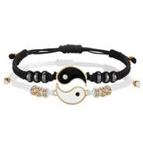 ZG Couple Yin Yang Adjustable Cord Bracelet for Bff